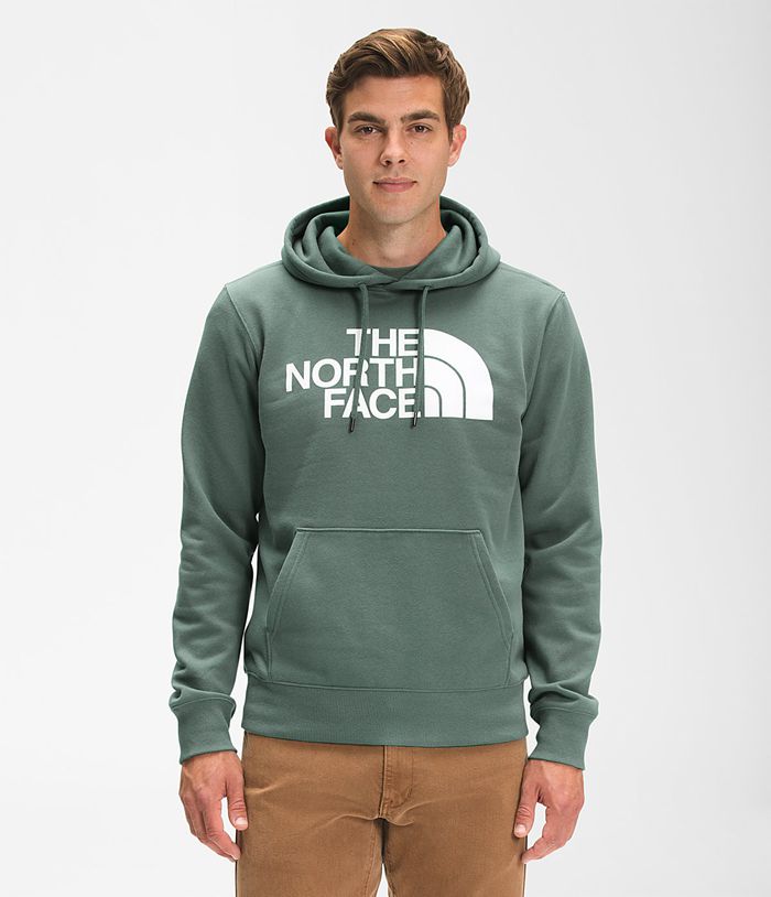 The North Face Hoodie Half Dome Pullover Green - Mens - Thailand RQUNC-4319